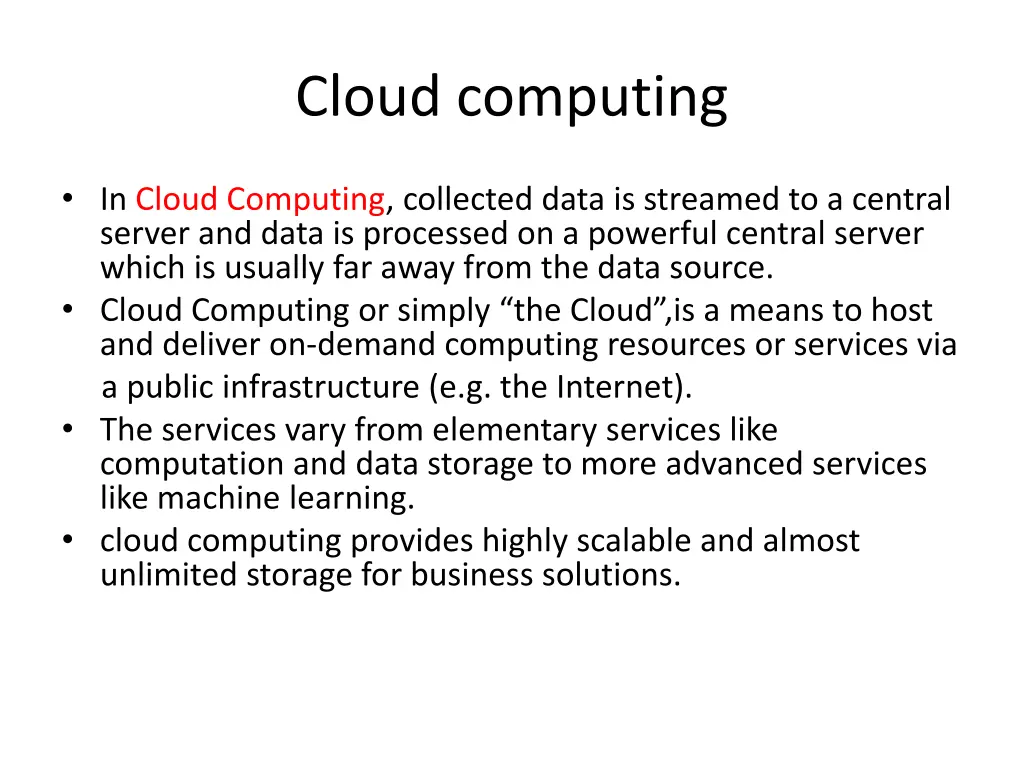 cloud computing