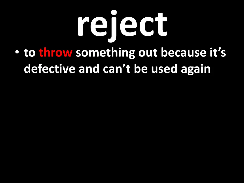 reject