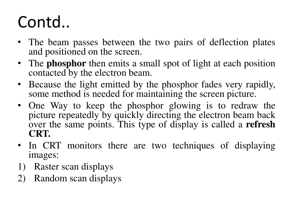 contd the beam passes between the two pairs