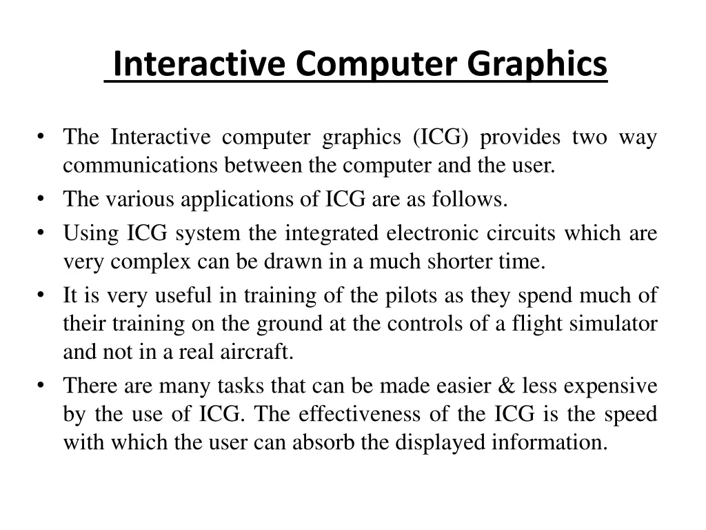 interactive computer graphics