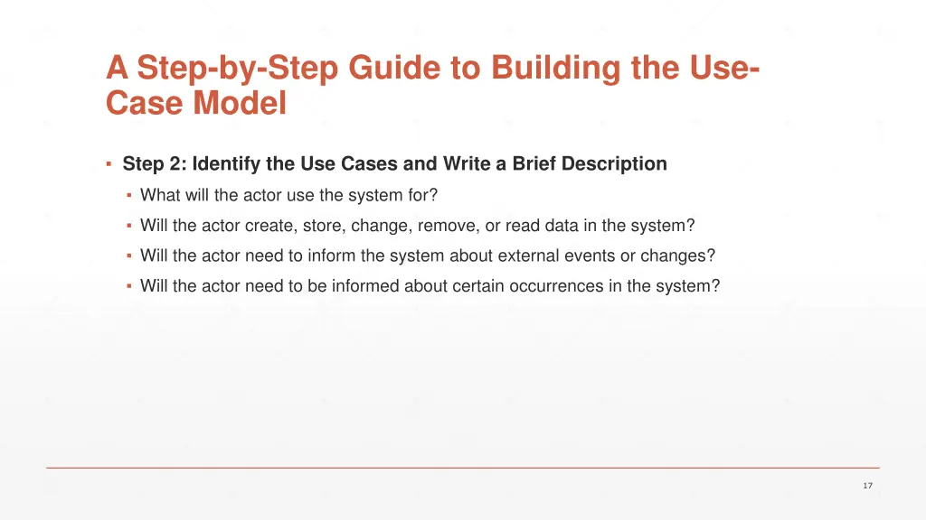 a step by step guide to building the use case 1