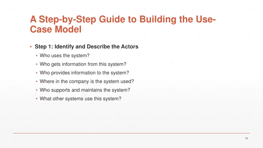 a step by step guide to building the use case