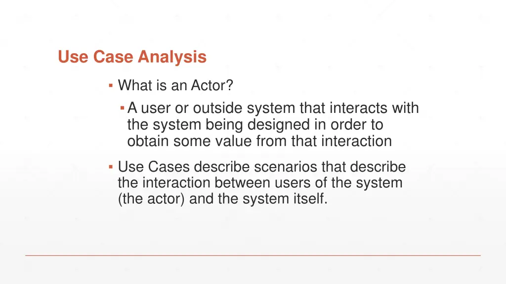 use case analysis