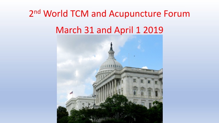 2 nd world tcm and acupuncture forum