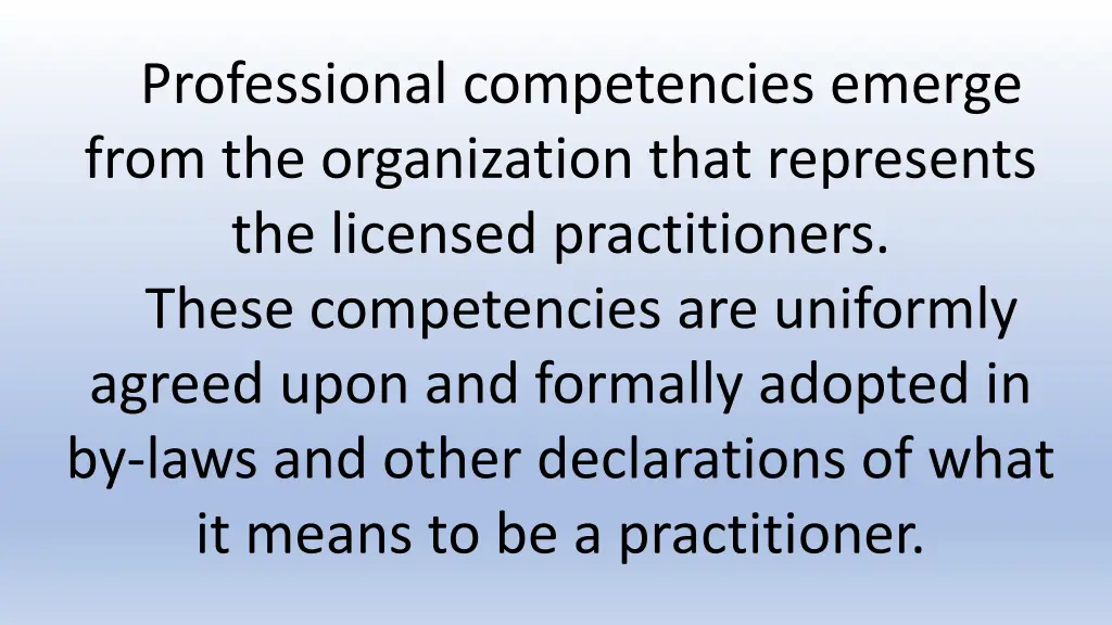 professional competencies emerge from