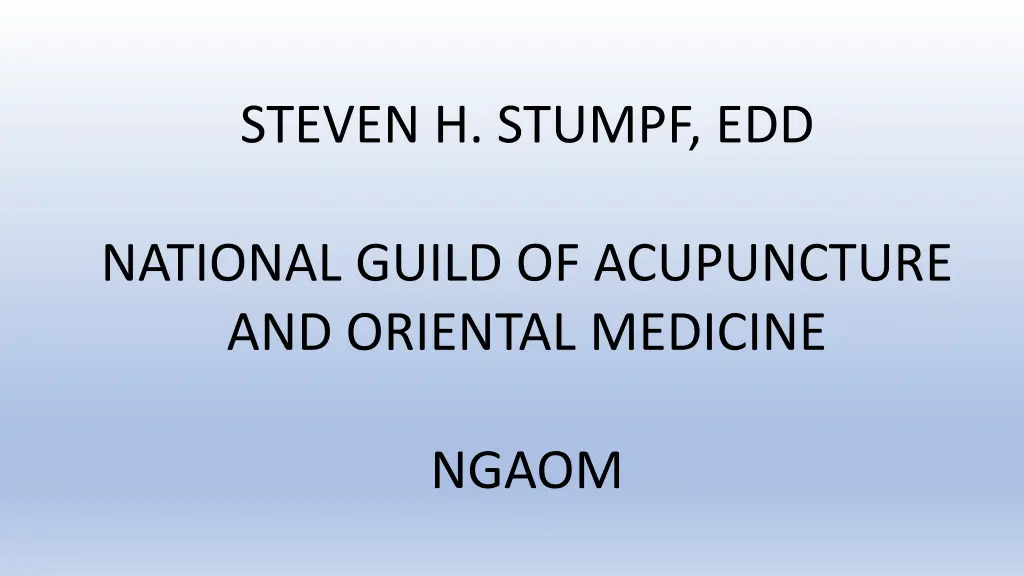 steven h stumpf edd