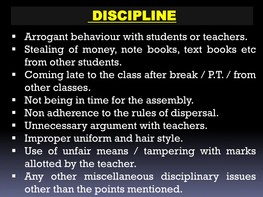 discipline discipline 1