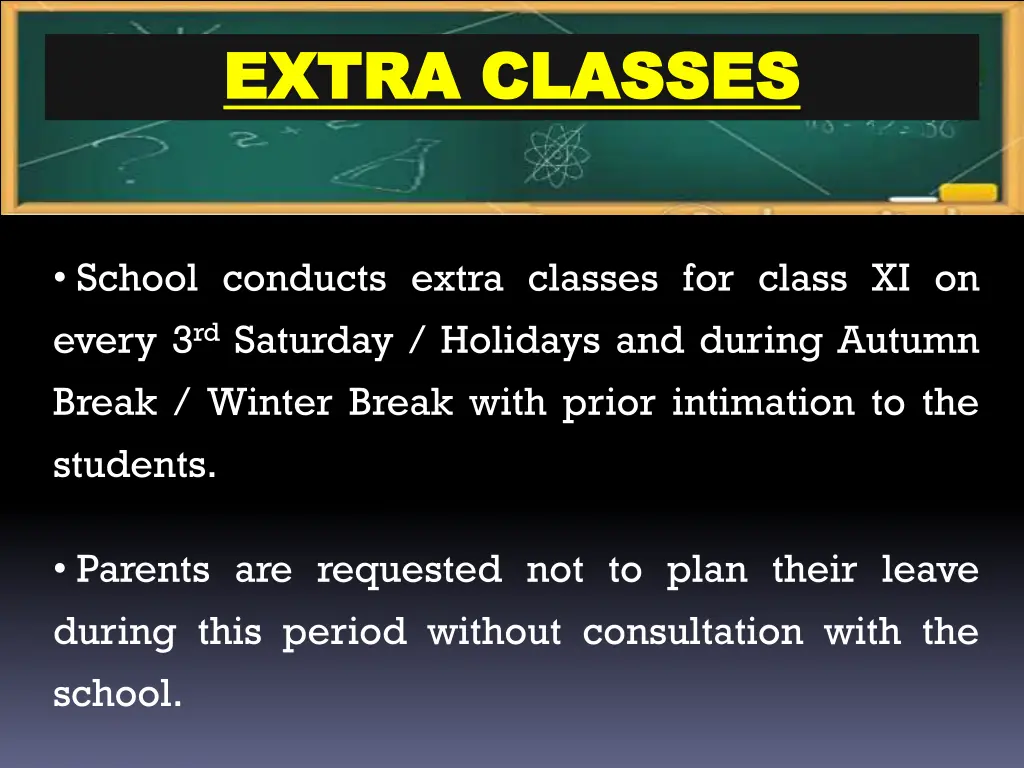 extra classes extra classes