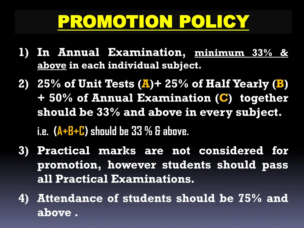 promotion policy promotion policy