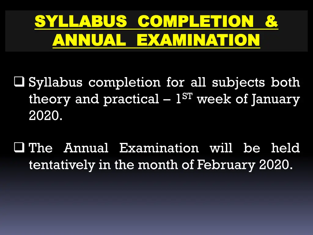 syllabus completion syllabus completion annual