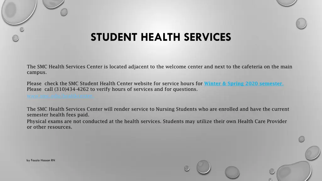 student health services