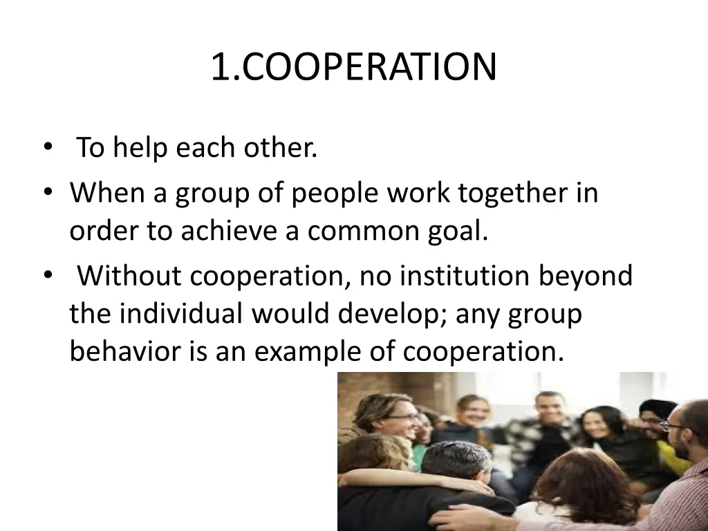 1 cooperation