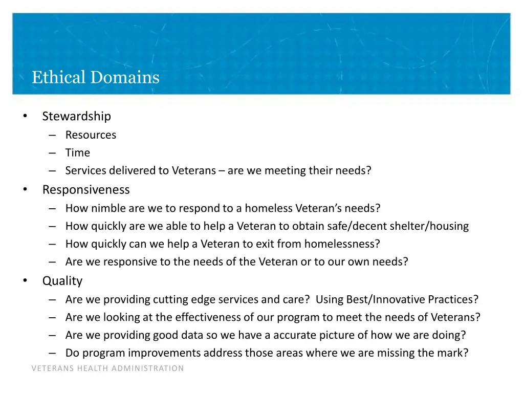 ethical domains