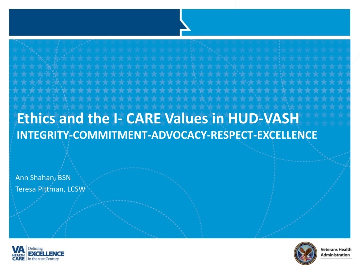 ethics and the i care values in hud vash