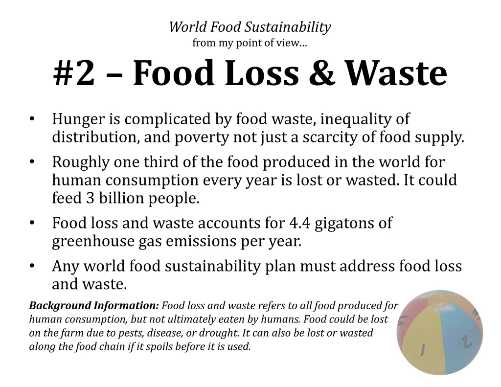 world food sustainability from my point of view 1