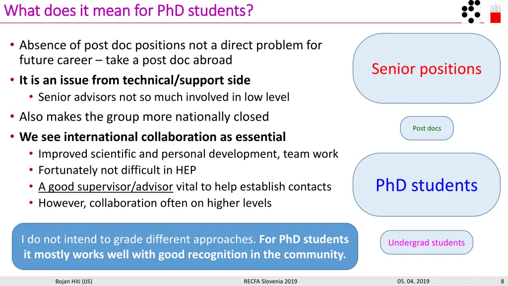 what does it mean for phd students what does