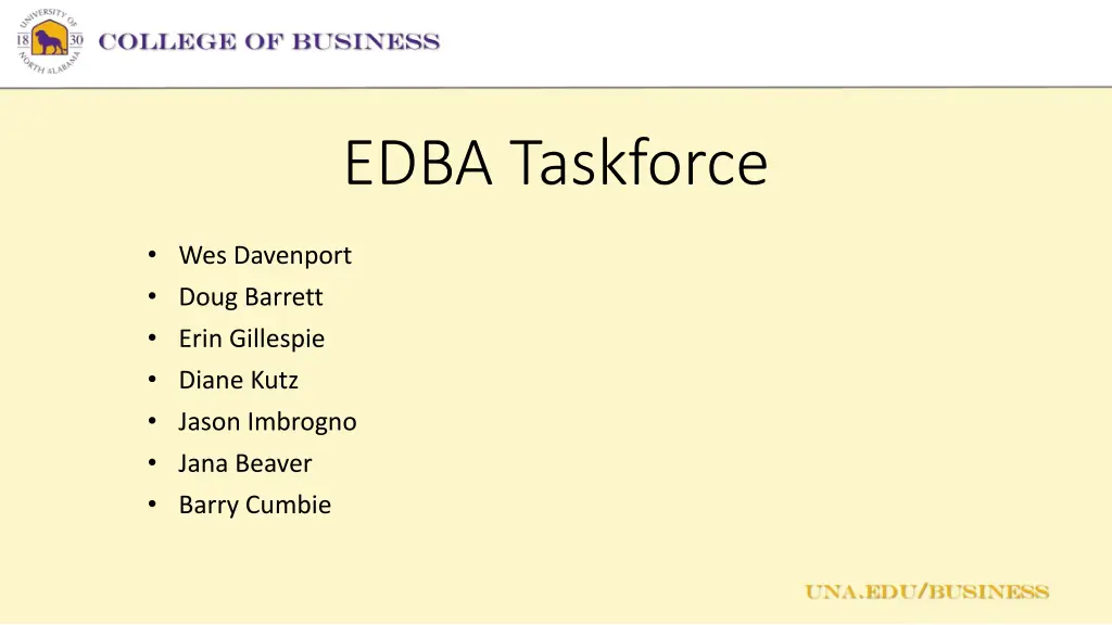 edba taskforce