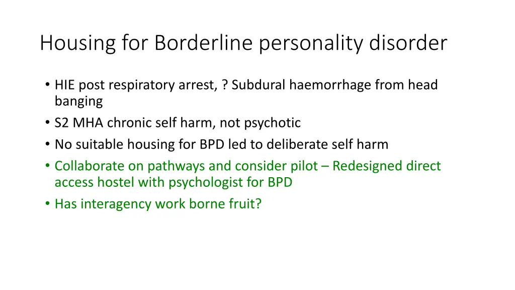 housing for borderline personality disorder