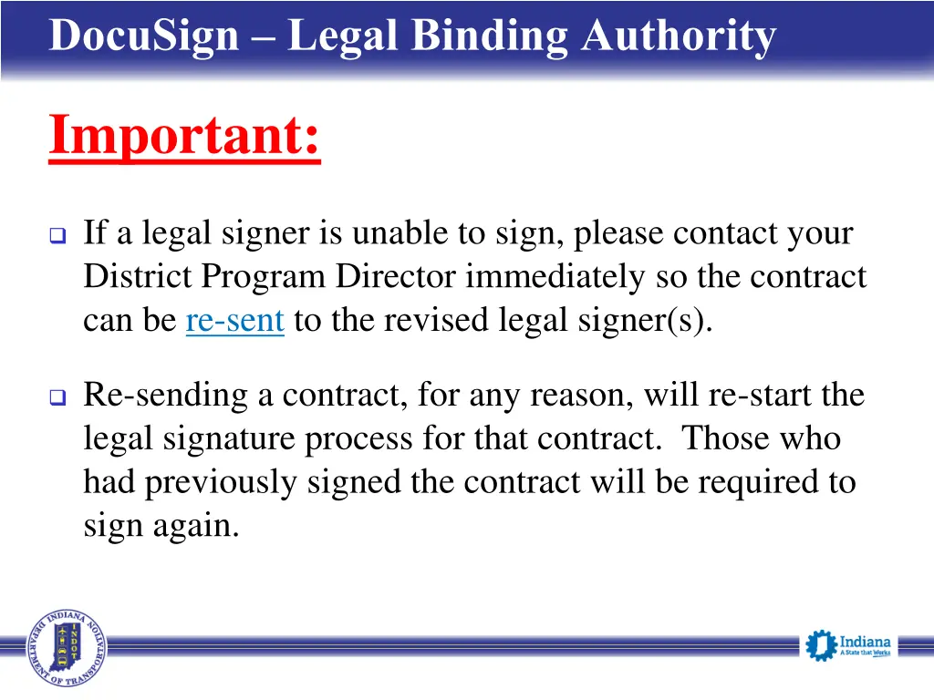 docusign legal binding authority 4