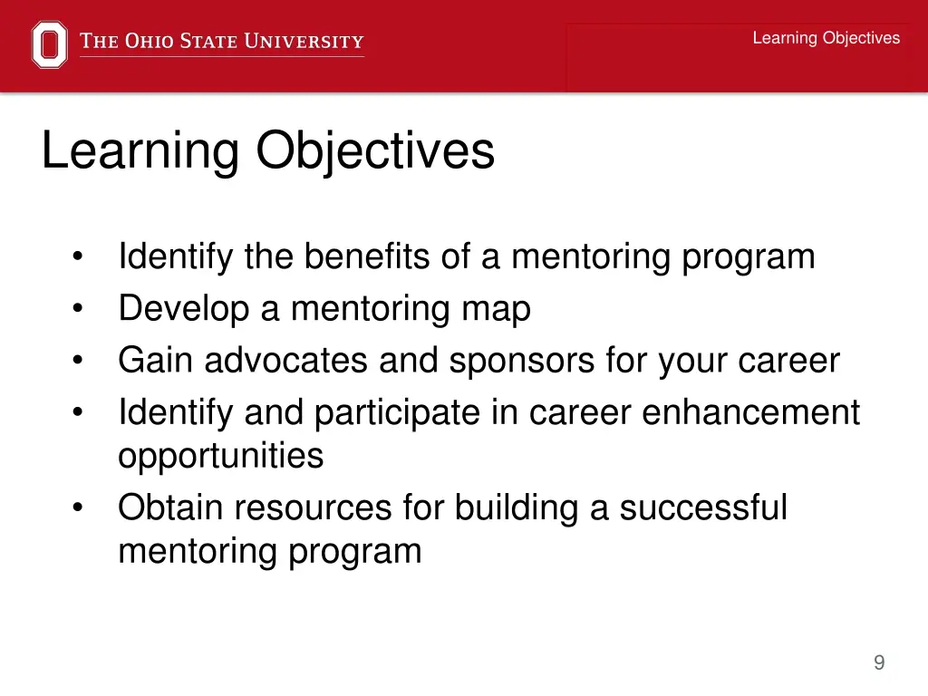 learning objectives