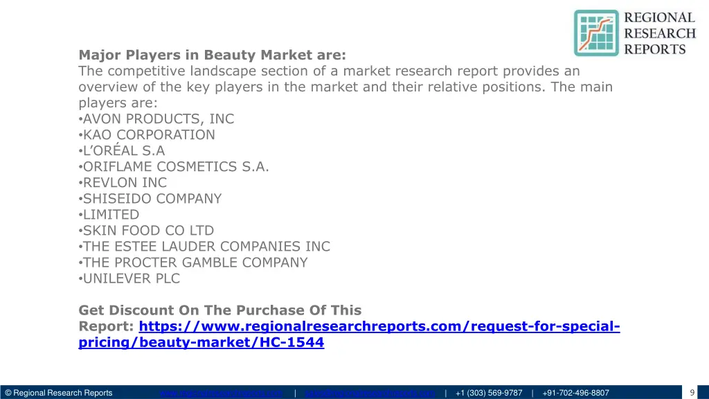 major players in beauty market