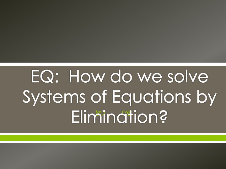 eq how do we solve systems of equations