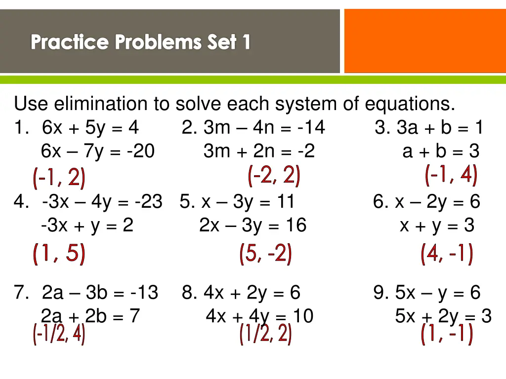 practice problems set 1