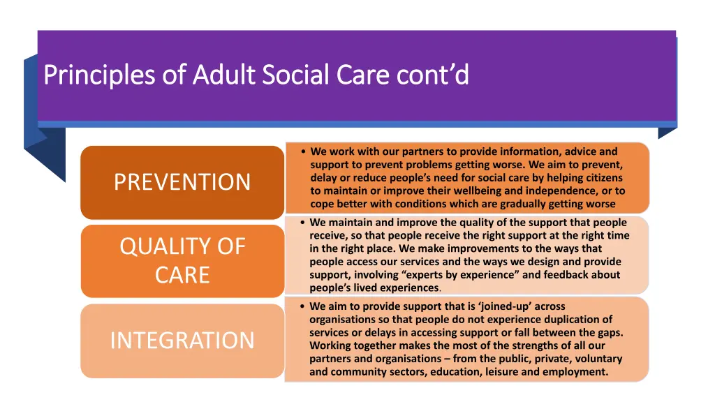 principles of adult social care cont d principles