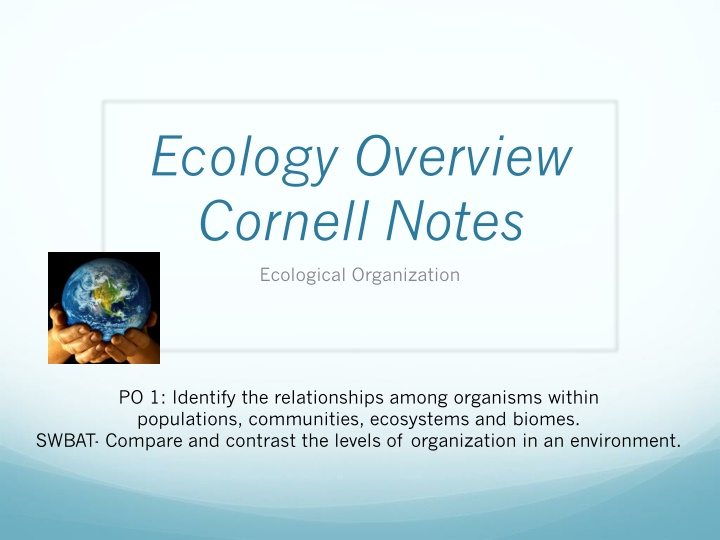 ecology overview cornell notes