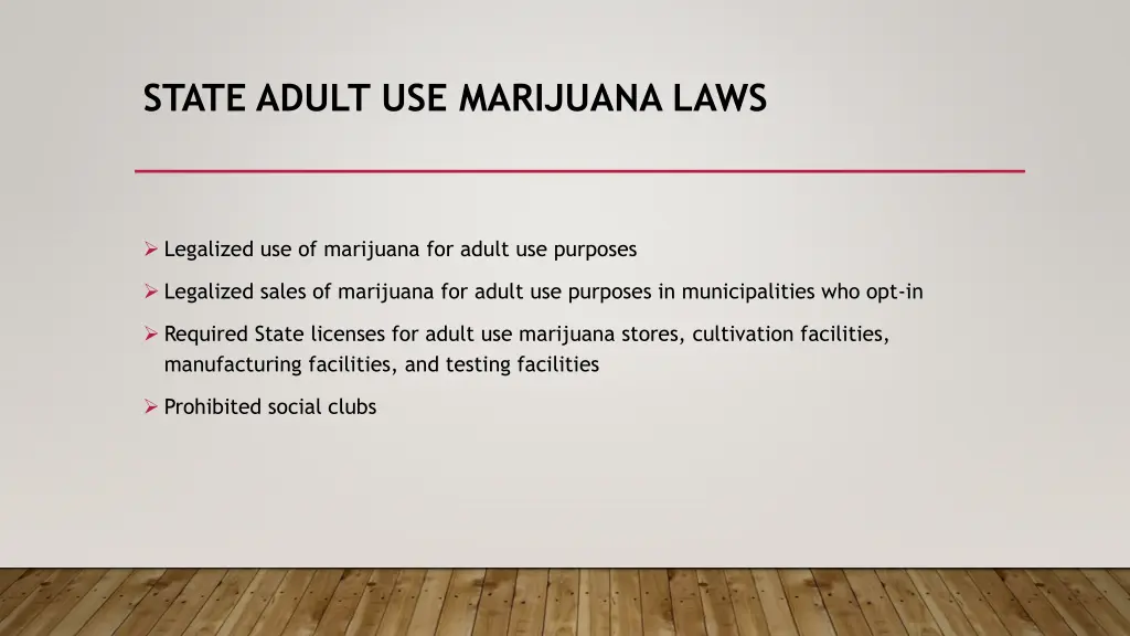 state adult use marijuana laws