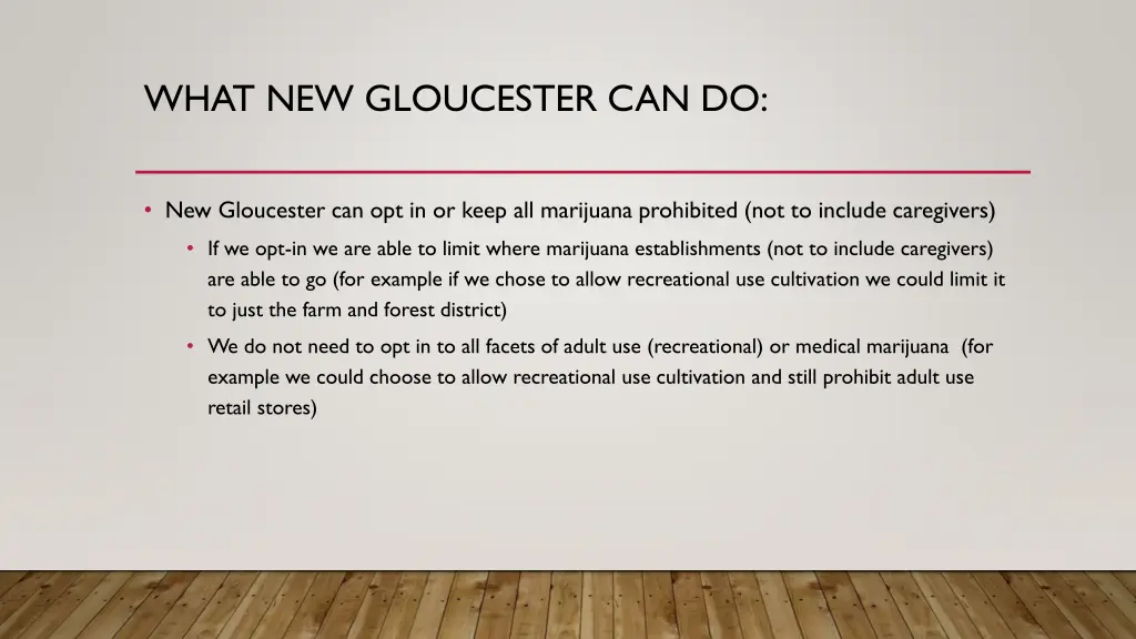 what new gloucester can do