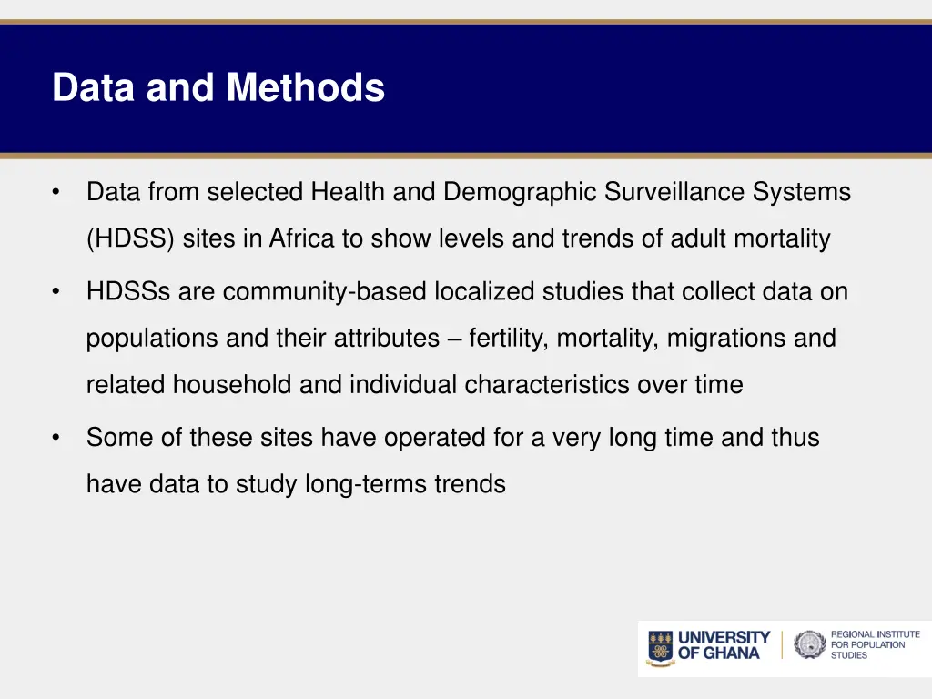 data and methods