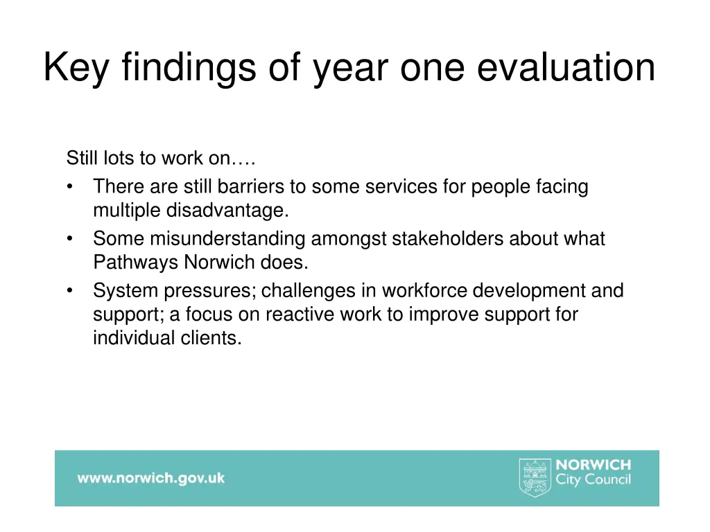 key findings of year one evaluation 3