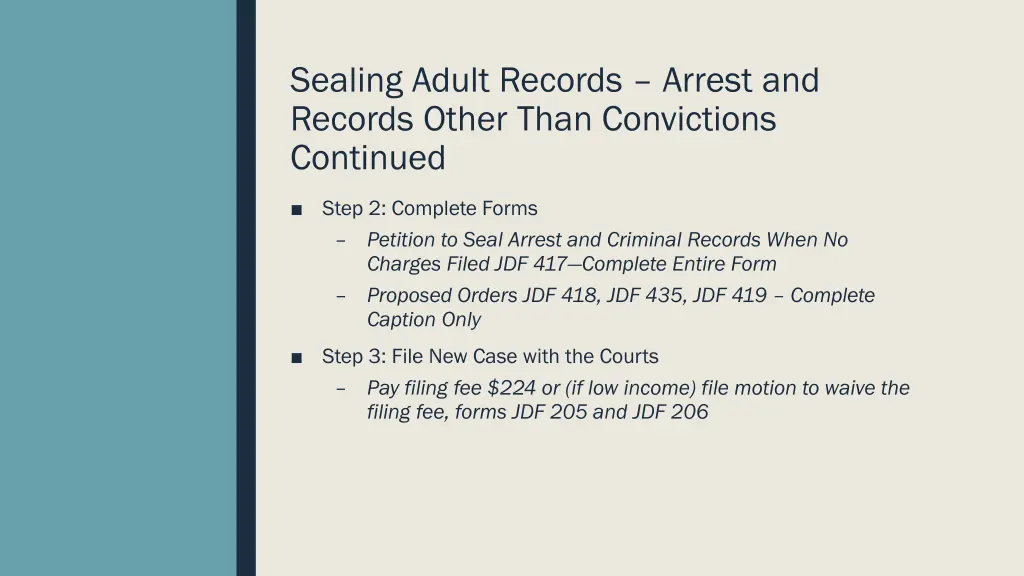 sealing adult records arrest and records other 3