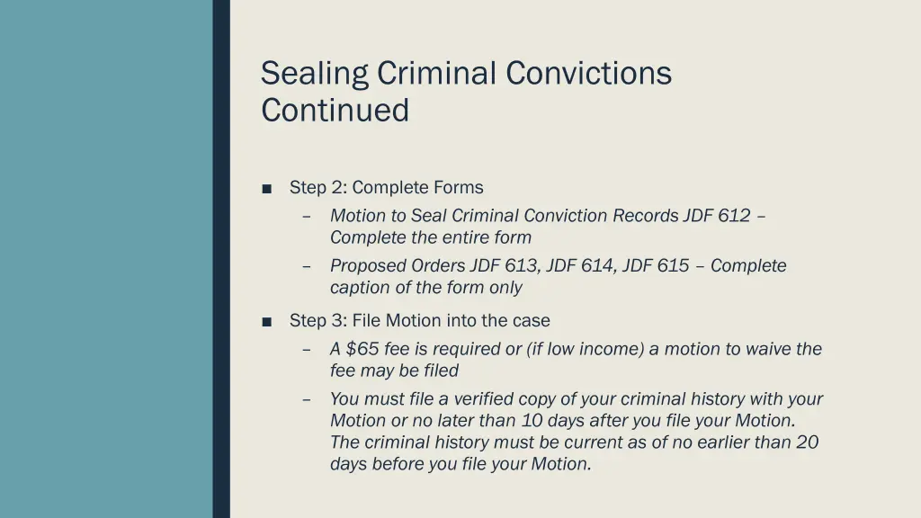 sealing criminal convictions continued 1