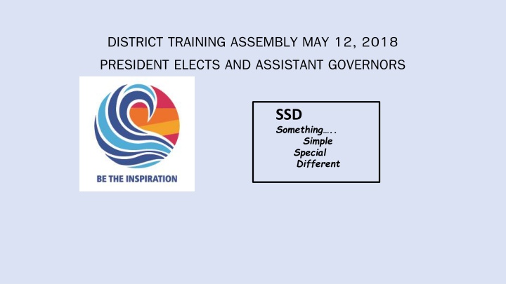 district training assembly may 12 2018 president