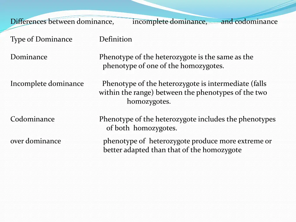 differences between dominance type of dominance