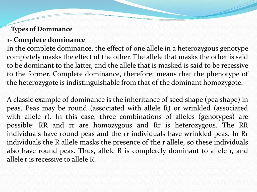 types of dominance