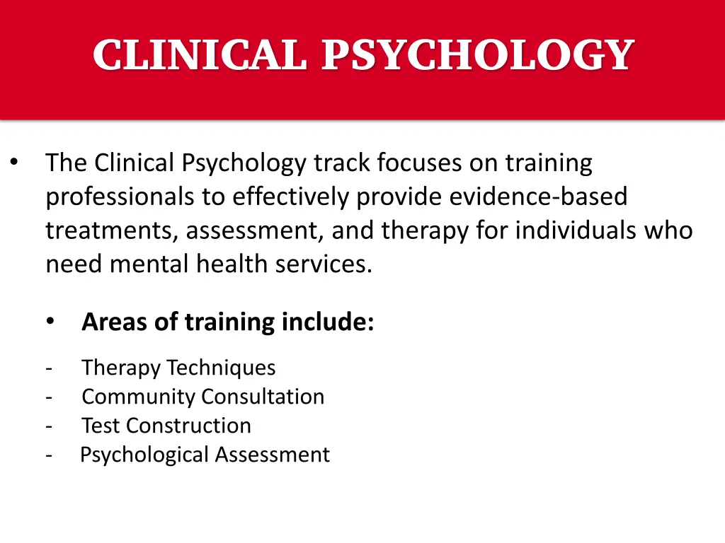 clinical psychology