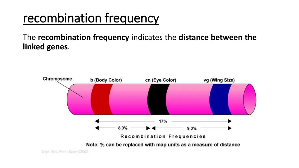 recombination frequency recombination frequency