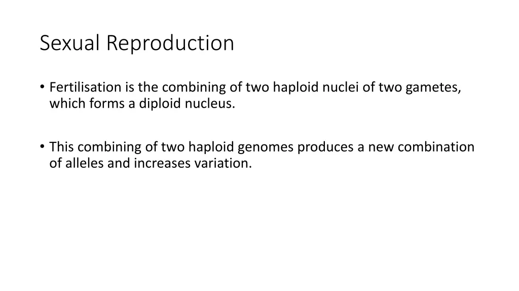 sexual reproduction