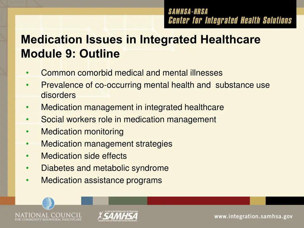 medication issues in integrated healthcare module