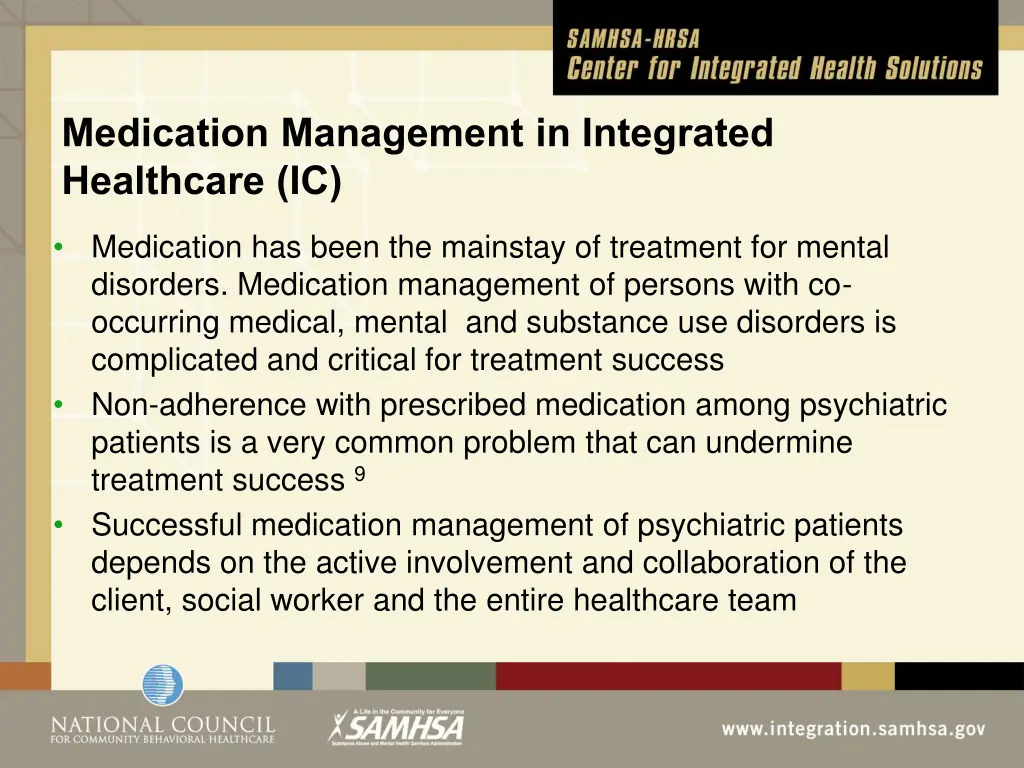 medication management in integrated healthcare ic