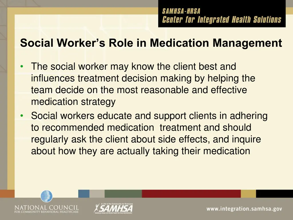 social worker s role in medication management