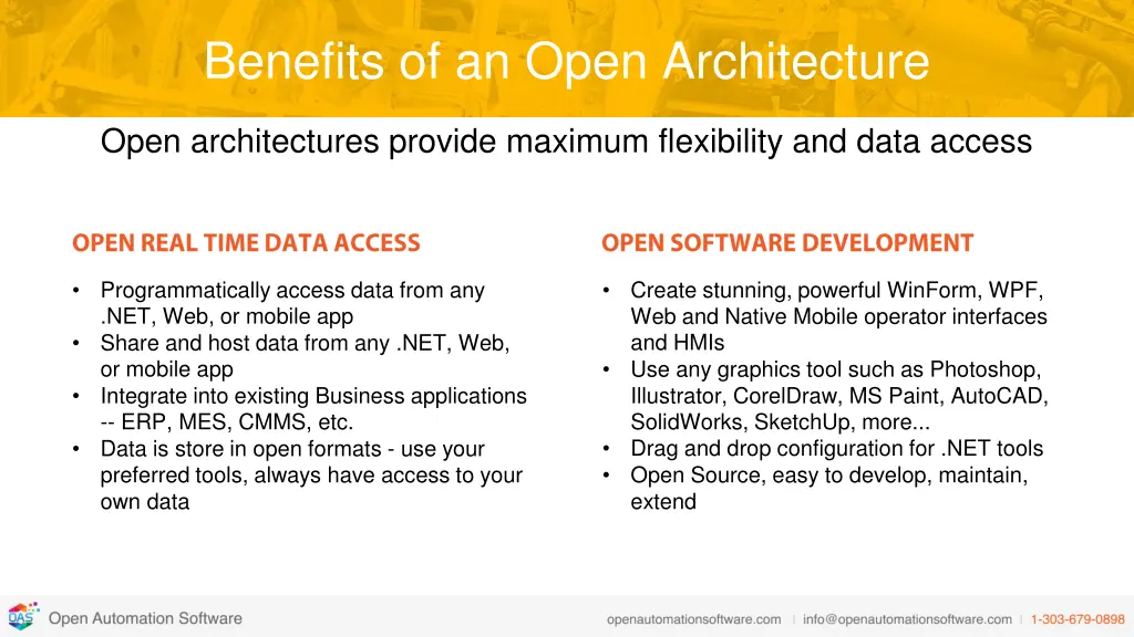 benefits of an open architecture