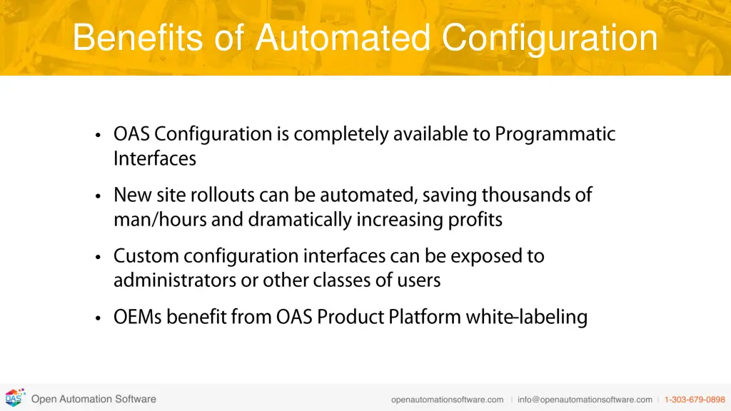 benefits of automated configuration