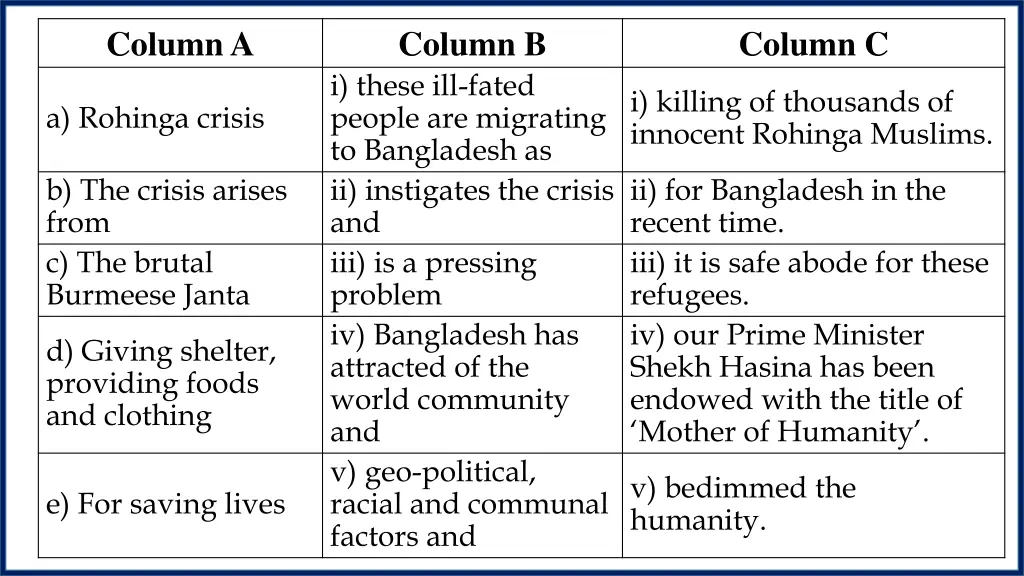 column a 3