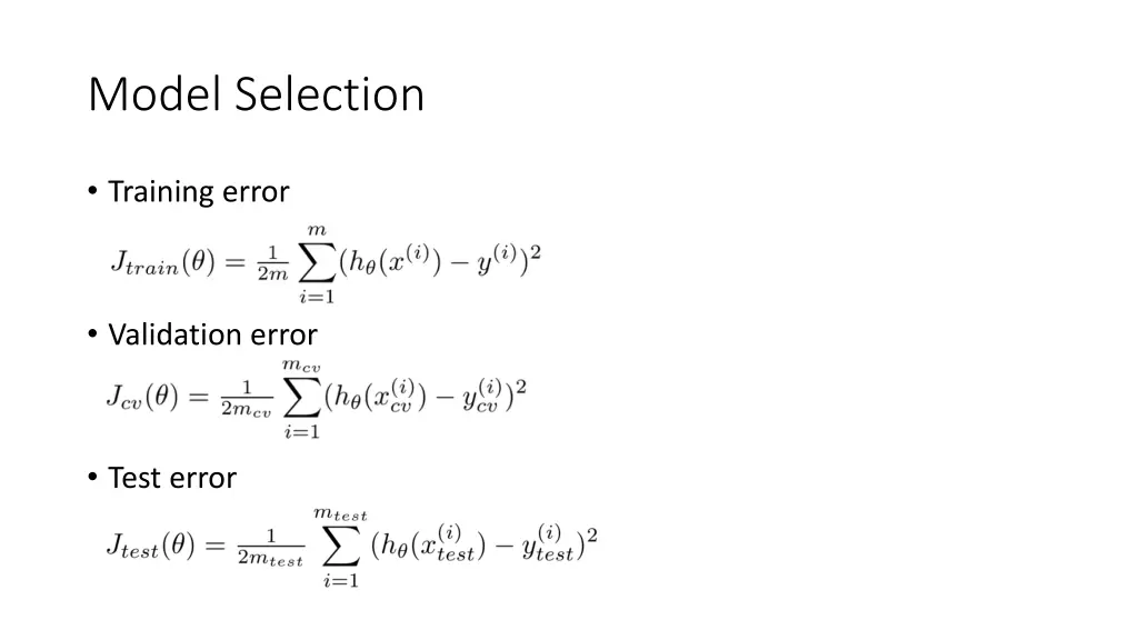 model selection 3