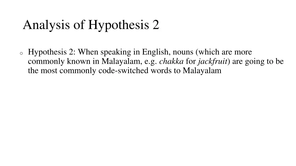 analysis of hypothesis 2