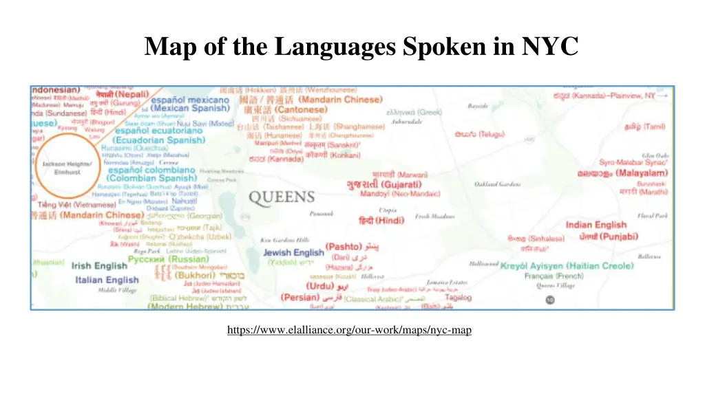 map of the languages spoken in nyc